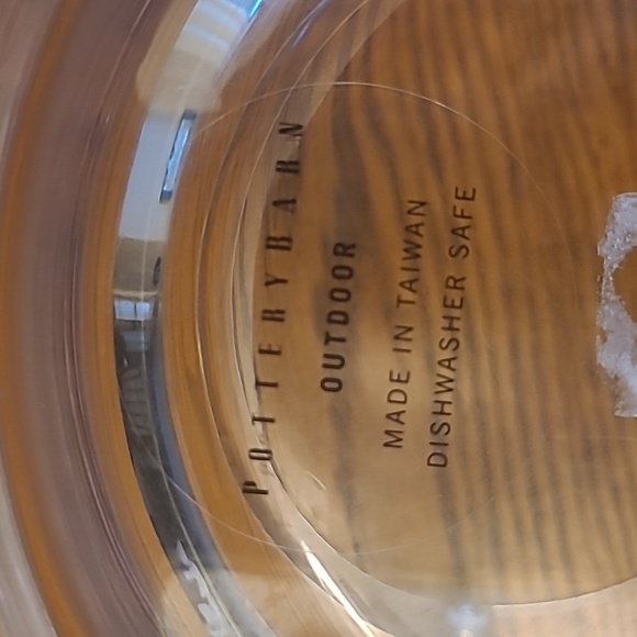 Pottery Barn Outdoor Ice Bucket with Lid Clear Plastic Chrome Handle 7.5" - Picture 4 of 5